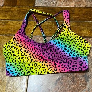 Zyia- colorful leopard light n tight bra